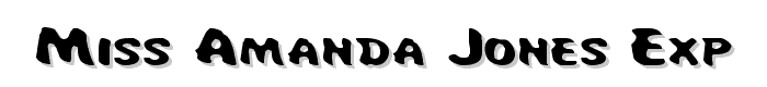 Miss Amanda Jones Exp font